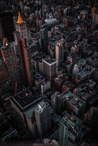 landscape aerial view of buildings outdoors