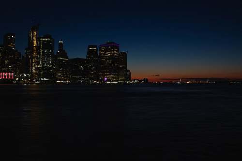outdoors city landscape during night building