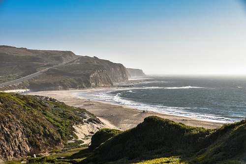outdoors landscape photography of seacoast promontory