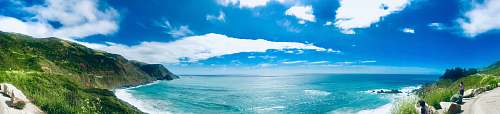 outdoors ocean view azure sky