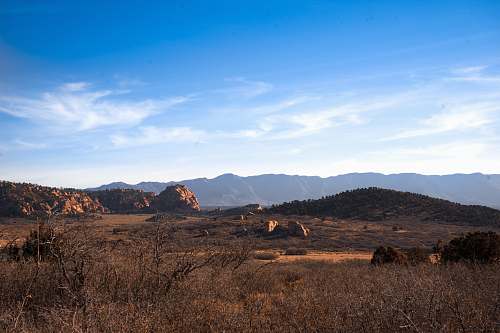 nature brown mountains under blue sky during daytime plateau