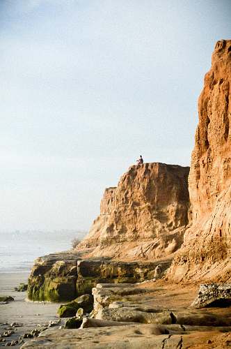 cliff man on cliff near water carlsbad