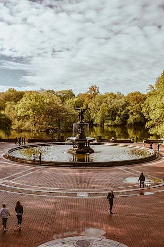 water brown water fountain human