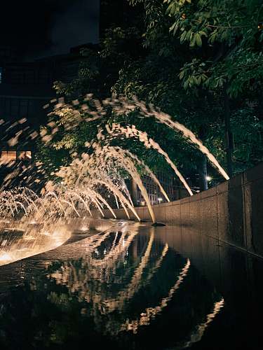 fountain water fountain at night 848 columbus cir