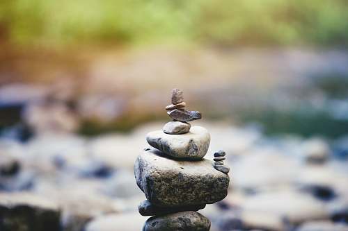 balance selective focus of gray pile of rack eagle creek