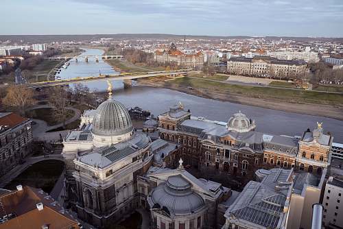 building aerial photo of bridge dome