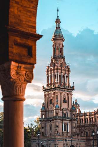 building architectural photography of brown building tower