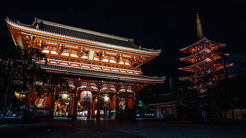 building assorted-color pagoda during daytime temple