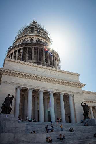 building beige and brown concrete Capitolio building dome
