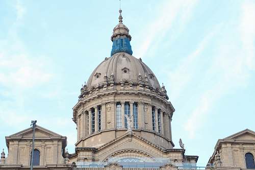 building beige and gray dome building dome