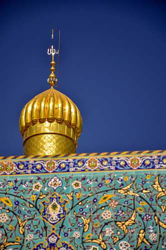 building blue and gold dome top building dome