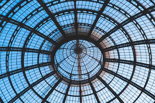 building blue dome building window