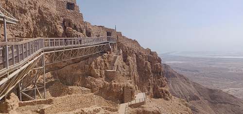 building bridge on cliff housing