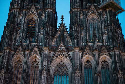 building brown cathedral building spire