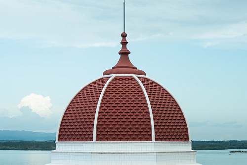 building brown house roof dome
