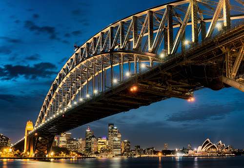 building brown lighted bridge during night time bridge