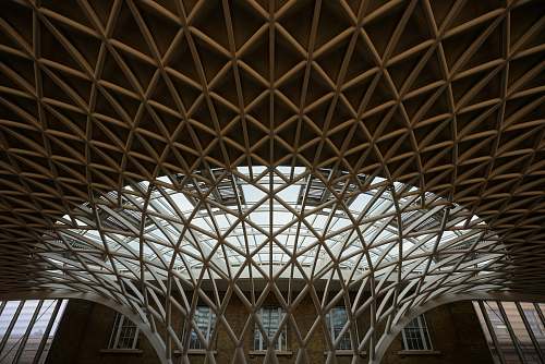 building brown wooden ceiling frame window