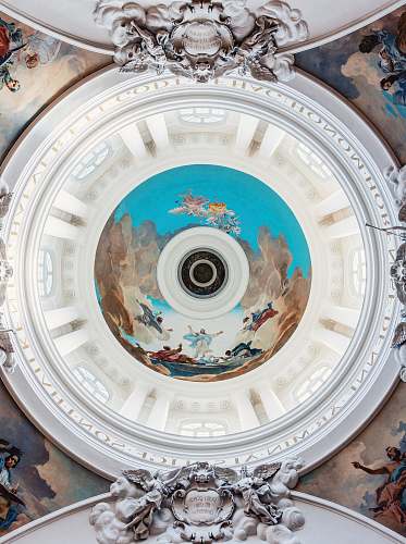 building ceiling of a building with toile painting stockholm