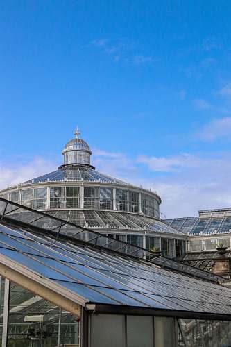 building clear glass building dome