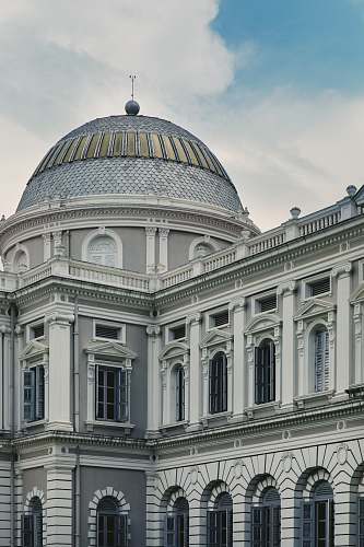 building dome building under cloudy sky dome