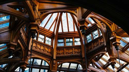 window dome ceiling with mirrors during daytime building