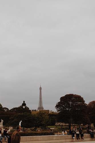building Eiffel Tower spire