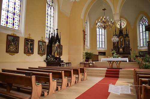 church empty church seats altar