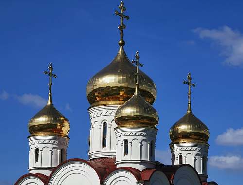 building gold and white church photo dome