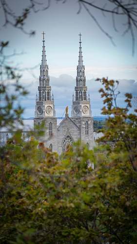 building gray cathedral with two towers tower