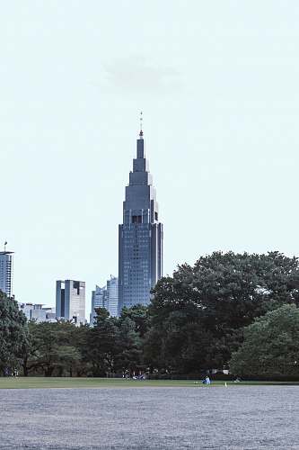 building gray high-rise building spire