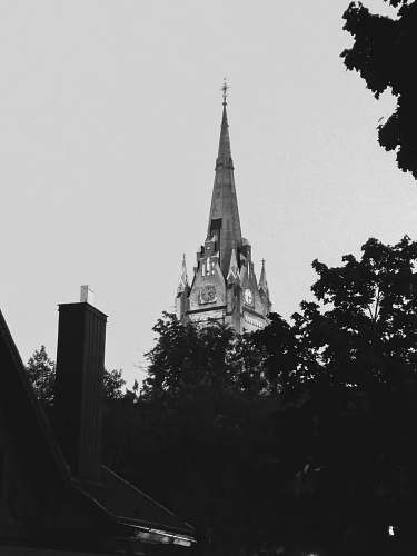 building gray-scale photography of building black-and-white