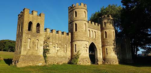 building gray stone castle castle