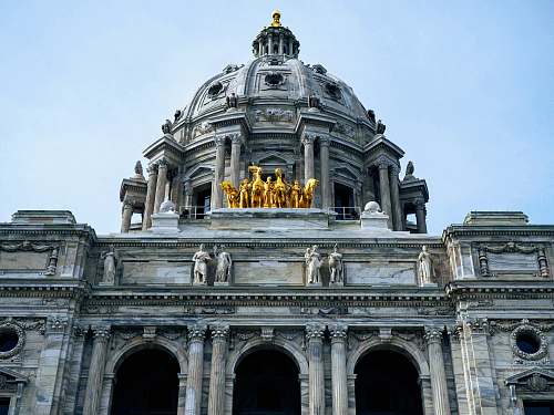 building gray temple dome