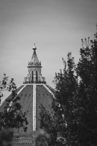 building grayscale photography of dome church black-and-white