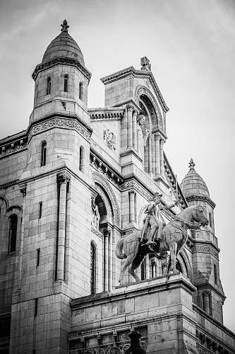 black-and-white grayscale photography of house spire