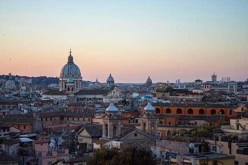 building high angle view photography of houses dome