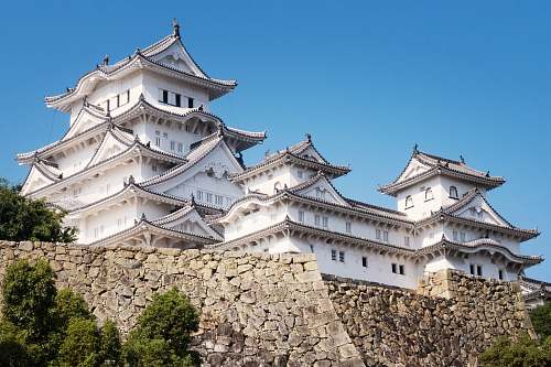 building Himeji Castle, Japan monastery