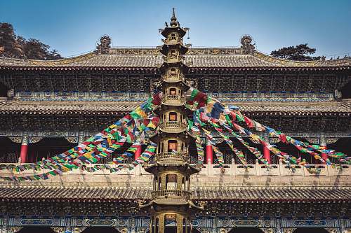 building landscape photography of temple pagoda