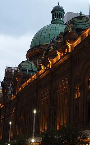 building lighted building dome