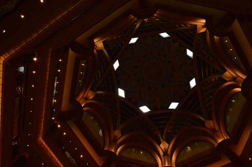 building low angle photo of lighted ceiling lighting