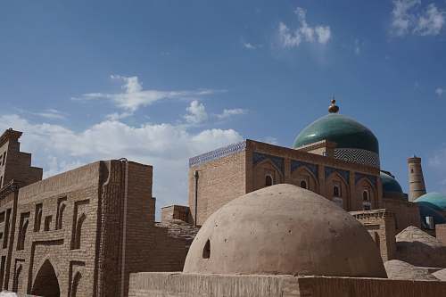 building mosque under blue sky dome