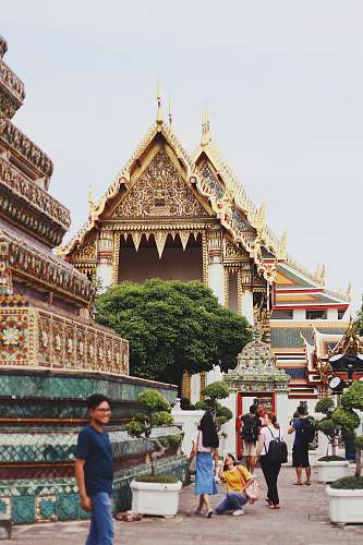 temple people near temple human