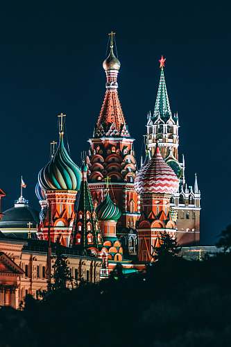 building Saint Basil Cathedral, Russia tower