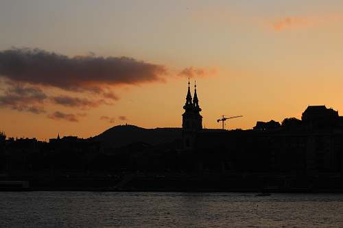 building silhouette of cathedral spire