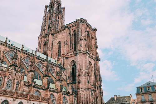 building Strasbourg Cathedral, France cathedral