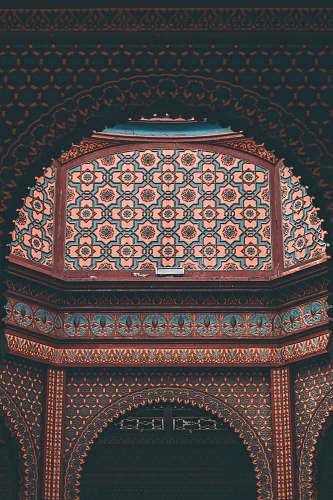 building teal and pink dome interior dome