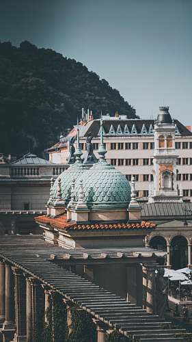building temple near green hill dome
