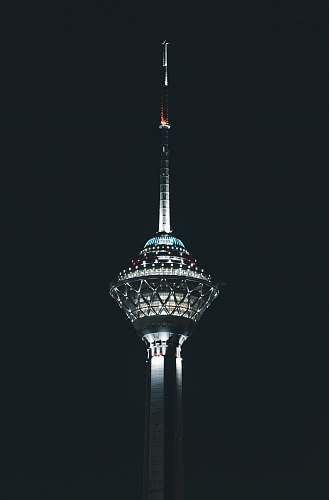 spire tower during nighttime steeple