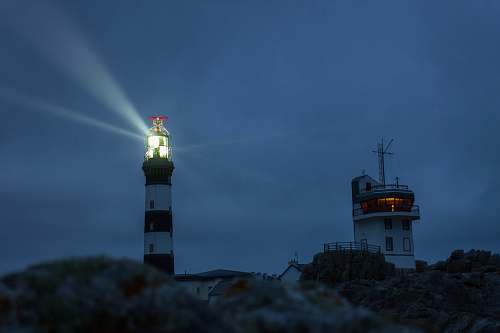 building turned on light house tower tower