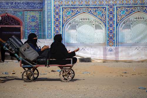 building two women in a cart dome